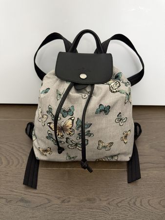 Longchamp Rucksack Papillon Le Pliage aus Leder und stoff