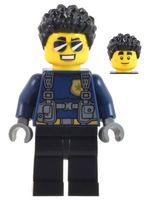 LEGO City cty1042 Police Officer - Male, Dark Blue Shirt