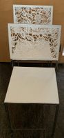 KARE 2 Designer Stühle weiss mit floralem Muster Neuwertig