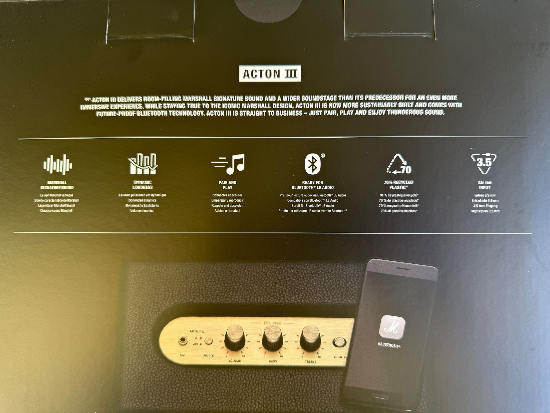Marshall Haut-parleurs: Marshall Acton III Bluetooth-Lautsprecher – Neuf avec emballage d'origine à Worblaufen par Sissi10 5