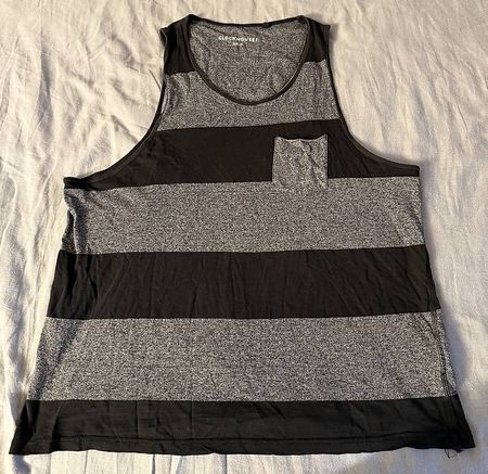 Clockhouse Tank Top schwarz/grau gestreift