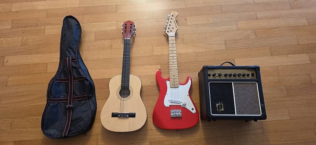 Strumenti musicali: Kinder Akustik + E- Gitarre + Verstärker + Tasche – Usato da Kerns venduto da 2-Z 4