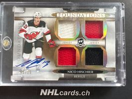 Nico Hischier NHL The Cup Foundations Auto Jersey Card /15