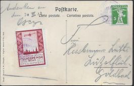 1913 Flugpost-Karte BERN Vorläufer III SBK 300.-  ab 1.--