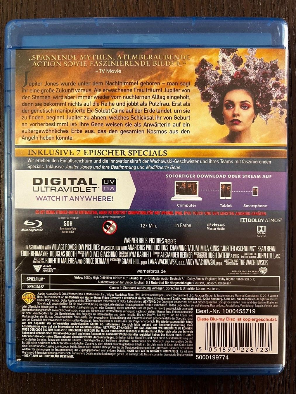 Alle DVDs: Jupiter Ascending – Gebraucht aus Zürich von Blu-ray_ZH 1