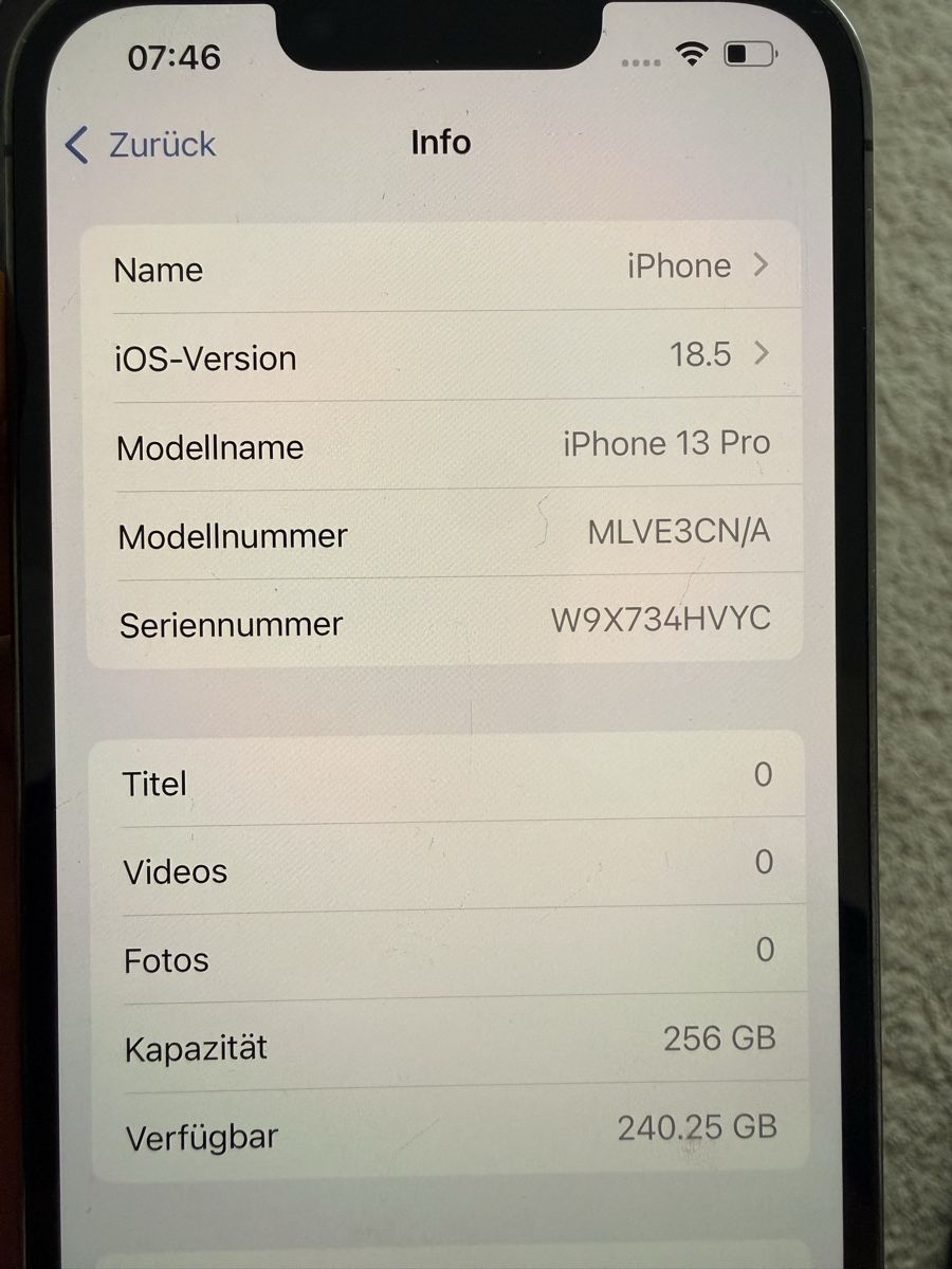 Apple Handys / Smartphones: Apple iPhone 13 Pro 256GB Graphit gebraucht  – Gebraucht aus Biel/Bienne von paris001 2