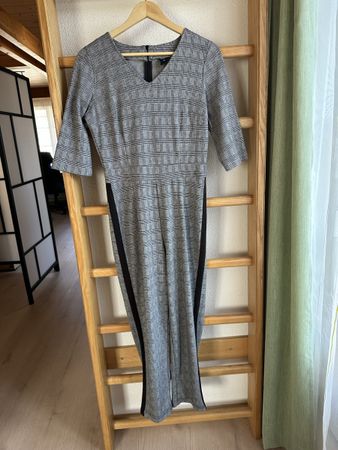 Schicker Damen Jumpsuit Gr. S, schwarz/weiss, kariert