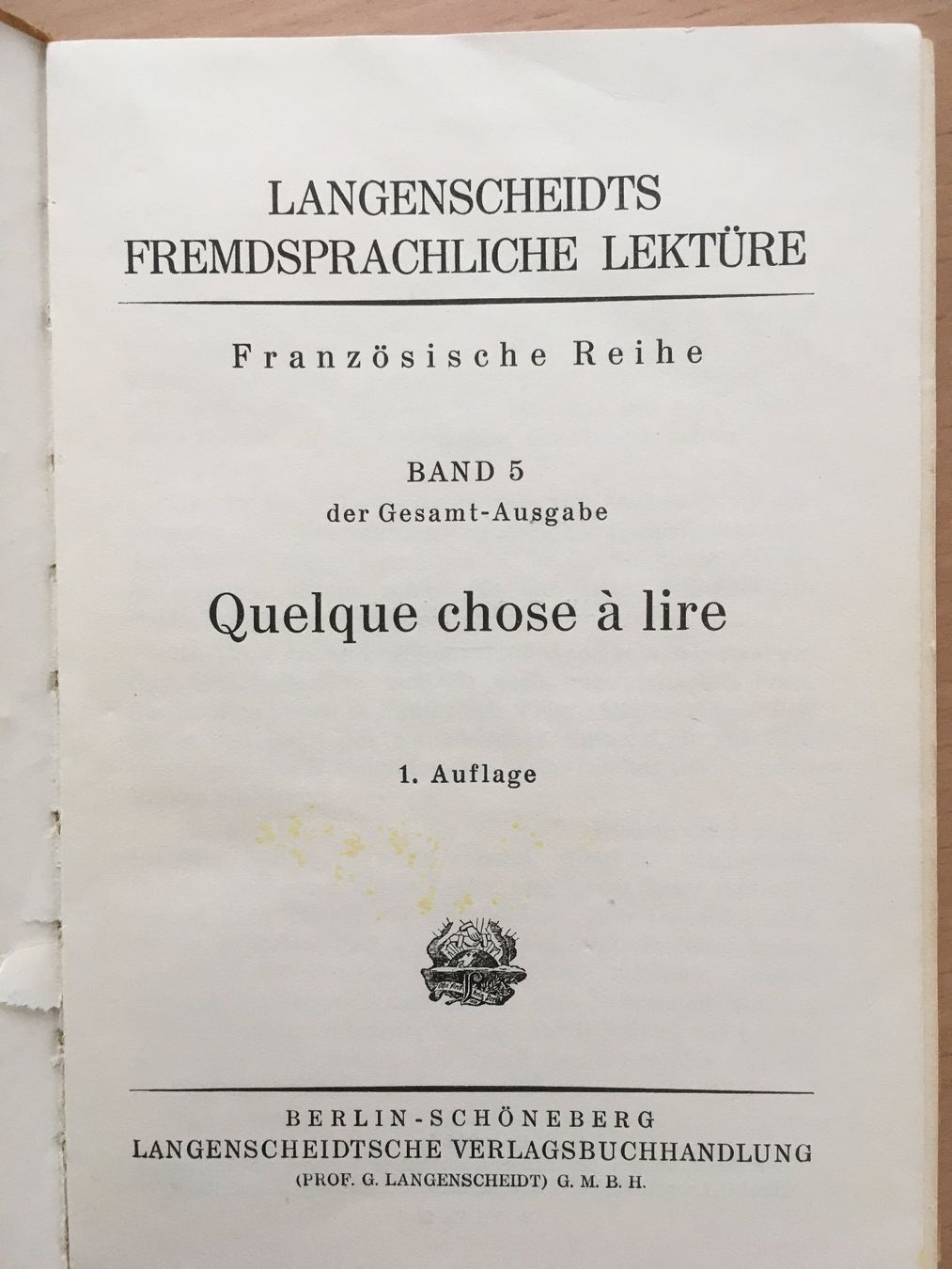 Bücher: Quelque chose à lire (1929) – Gebraucht aus Grenchen von Kogi7 1