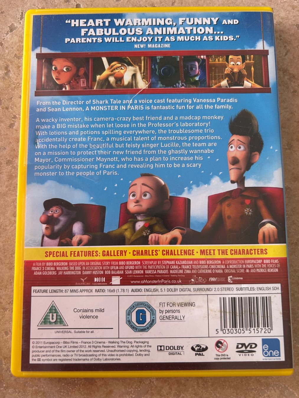 Tutti i DVDs: DVD: A Monster in Paris – Usato da Oberkulm venduto da angela_05 1