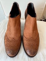 MAX LEDERSCHUHE, GR. 39, REHFARBEN, ABSATZ 7 CM, CASUAL