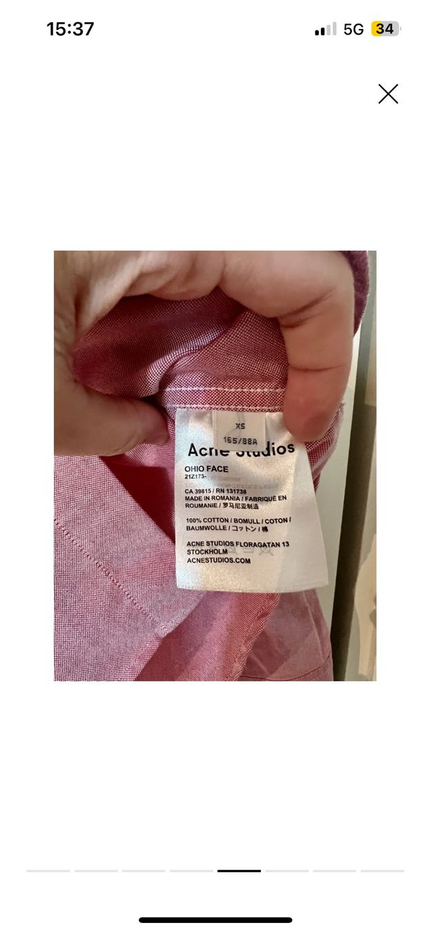 Camicette: ACNE STUDIOS Rosa Hemd (neu) – Nuovo e nell'imballaggio originale da Zurich venduto da Jul_wr5m 2