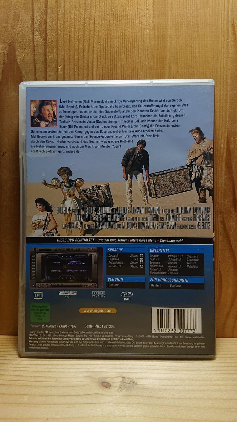 Tutti i DVDs: Mel Brooks SPACEBALLS DVD – Usato da Wilderswil venduto da Exebub 1