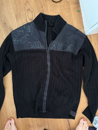 Schwarze Strickjacke M