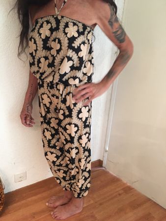 Angenehm zu tragende Hose im Harem-Stil mit Blumenmuster