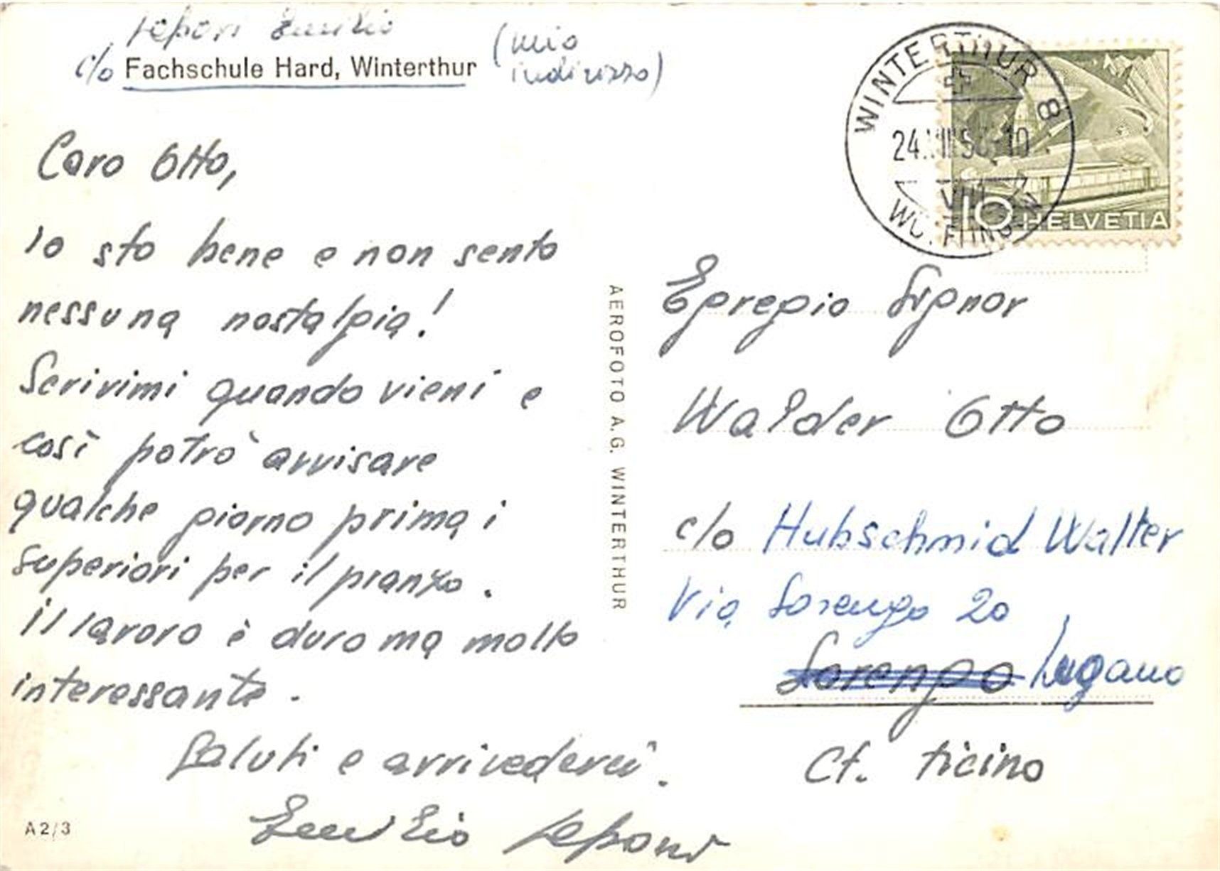 Cartes postales: Winterthur, Fachschule Hard – D'occasion à Ottikon b.Kemptth. par Neptun1974 1