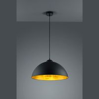 Pendelleuchte, Vintage, Schwarz, 50 cm Ø