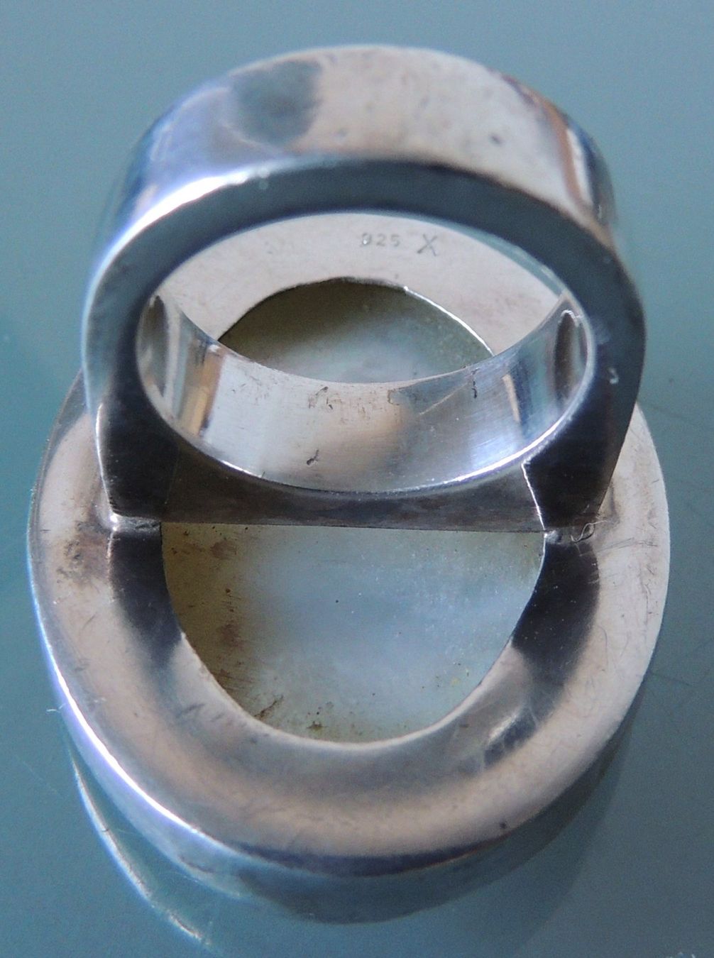 Anelli: Silber 925 Perlmutt Fingerring 41 x 31 mm – Usato da Waldenburg venduto da schaller707 6