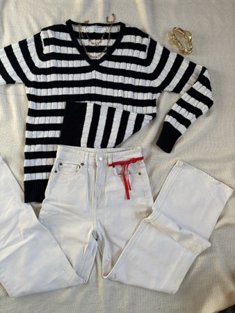 jeans blanc H&M, taille 34