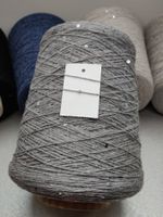 Papi Fabio Kaschmir 98% Pailletten Garn Cashpailet 480g gris