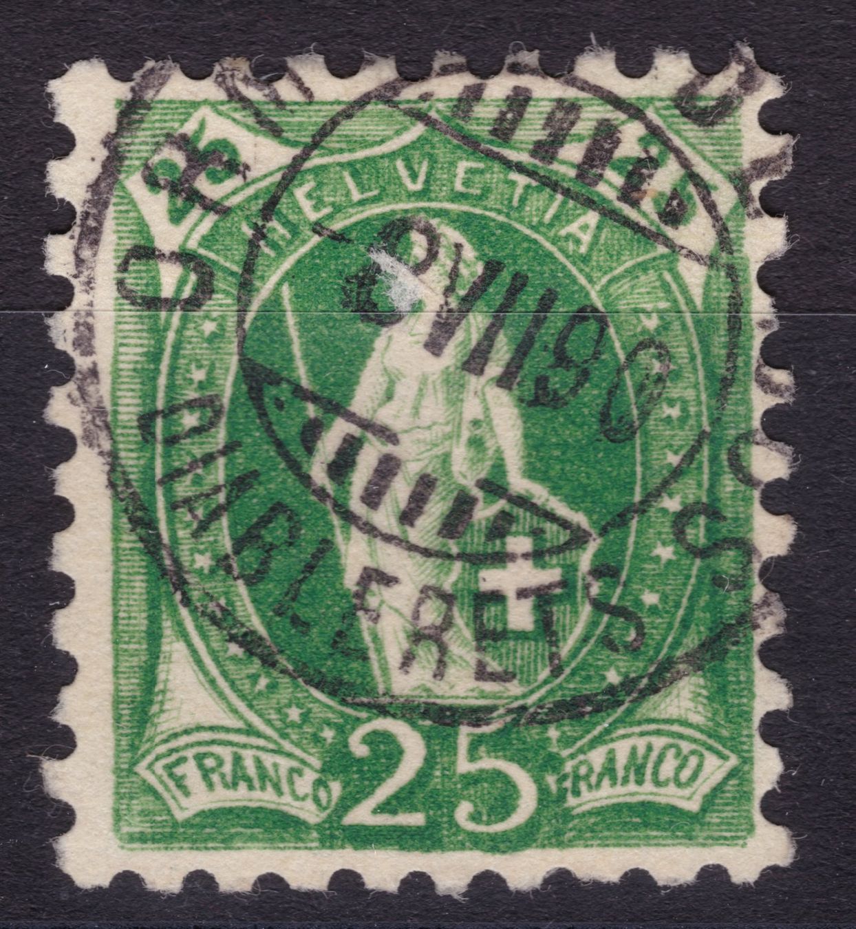 Tutti i francobolli: Fast-Vollst. Ormond Dessus Diablerets 1890 Stehende ZNr. 67B – Usato da Basel venduto da riobar