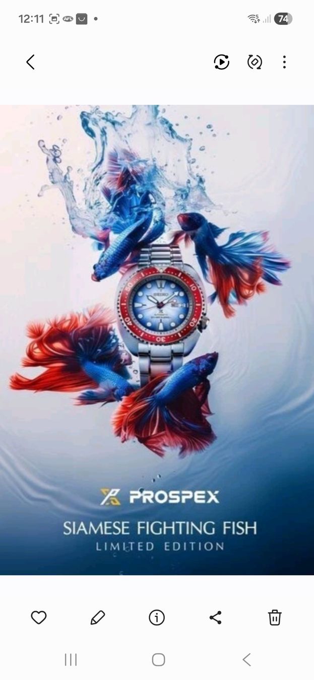 Seiko Orologi: Seiko Prospect Diver Limited Edition.Siamese Fighting Fish. – Nuovo e nell'imballaggio originale da St-Cergue venduto da gar_x2b7 1