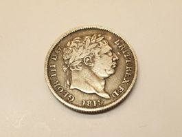 🇬🇧 UK Shilling 1819 George III - VF. Rarer state
