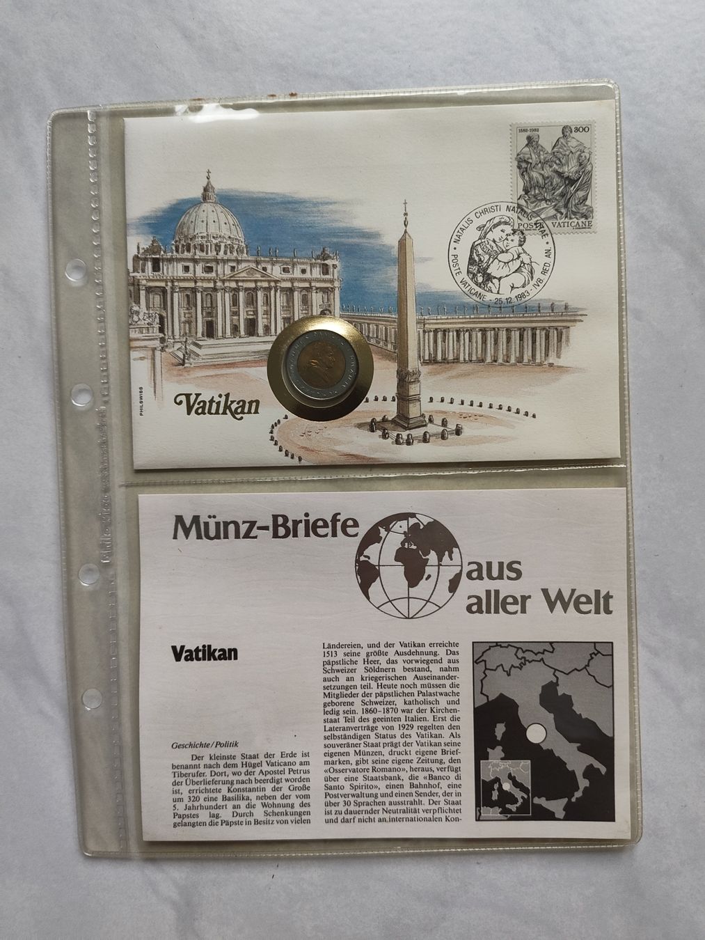 Toutes les monnaies: Münzbrief Vatikan – D'occasion à Schönenwerd par pin_rn7v