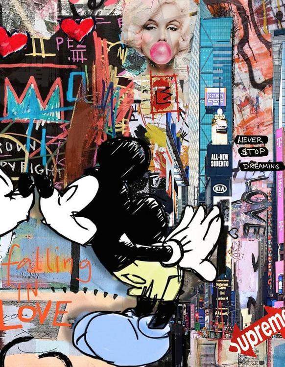 Mickey Mouse Pop Art - Kunst Bild Fashion Louis Vuitton LOVE - Modern Art