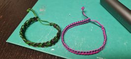 2 Stk. Armbänder Makramè 17 bis 20 cm.