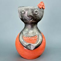 Jacques POUCHAIN (1925-2015) Vase Femme Atelier Dieulefit