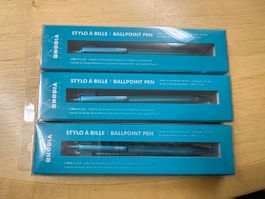 3 neue Rhodia scRipt 0,7 mm Kugelschreiber, blau