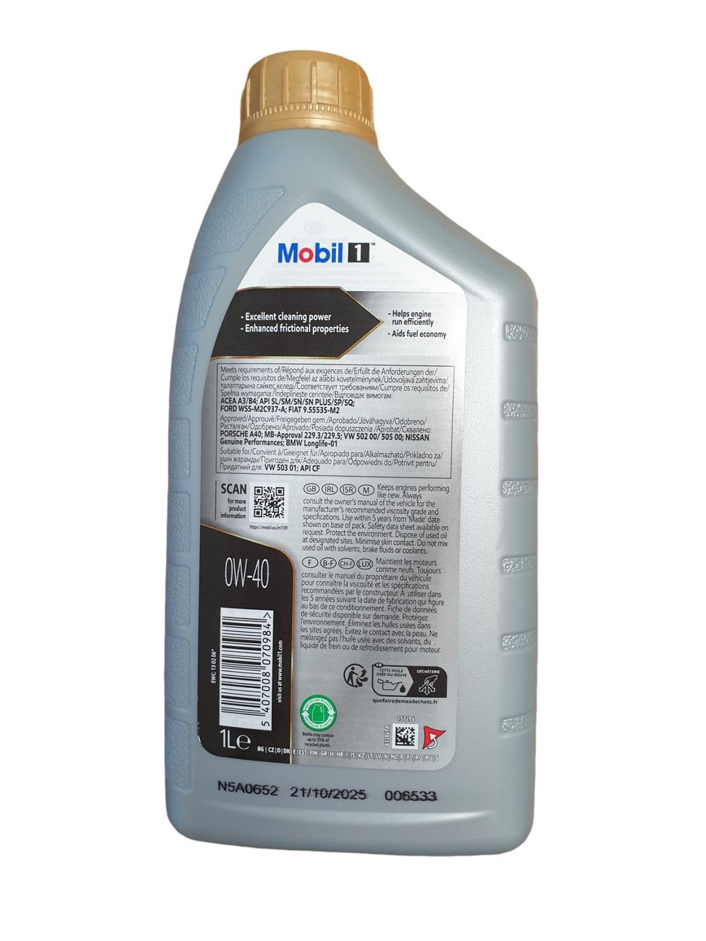 Oli & Additivi: 1 Liter Original Mobil 1 FS 0W-40 – Nuovo e nell'imballaggio originale da Perlen venduto da shelbycobra 1
