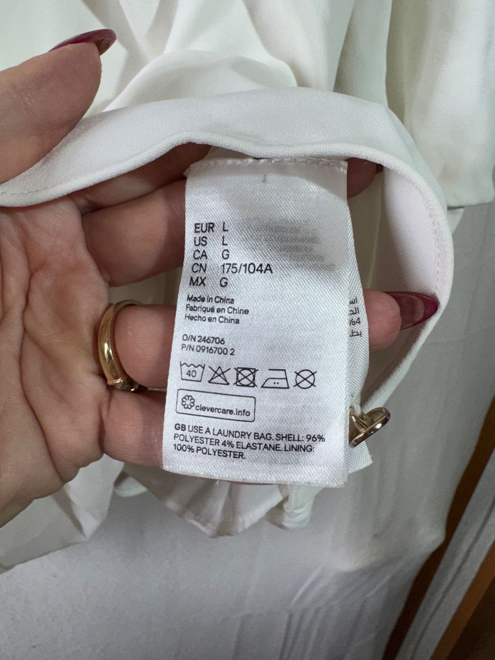 H&M Camicette: Weisse Bluse von H&M Gr. L – Usato da Grosswangen venduto da SALE_SALE_SALE 4