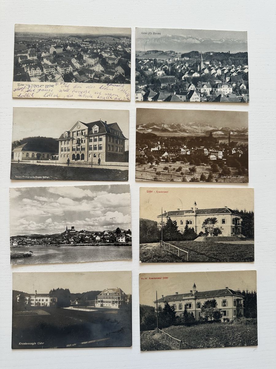 Ansichtskarten: 8 Postkarten Uster – Gebraucht aus Rapperswil SG von Cecilia61