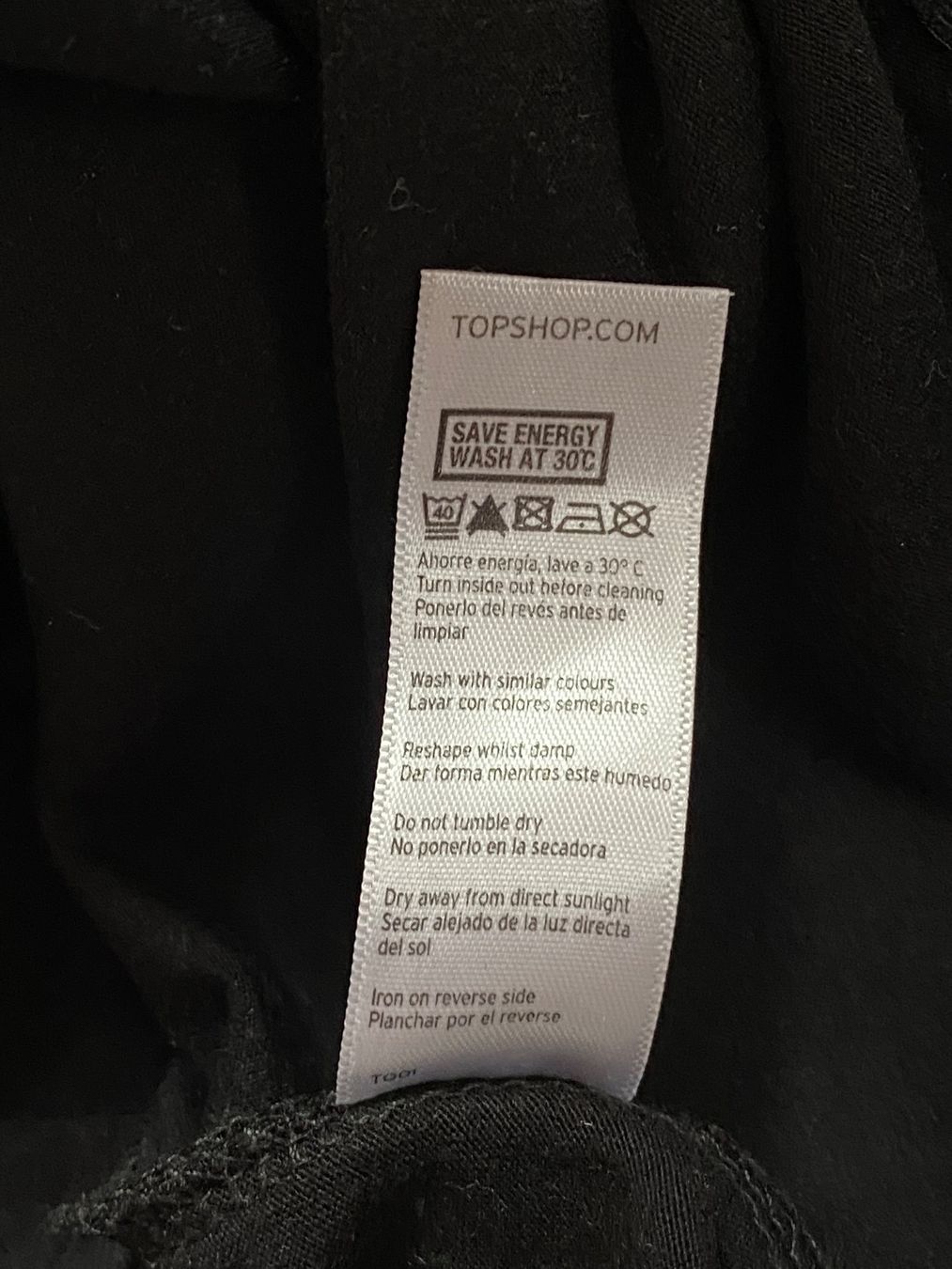 Topshop Tops: Great black stretch TOPSHOP top. UK10, S – Neuf (Voir description) à Grund b. Gstaad par PlageNeige 6