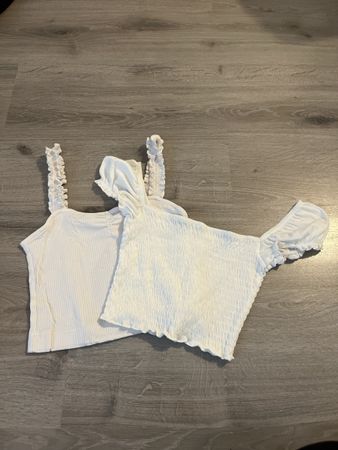 Lot de 2 tops blancs