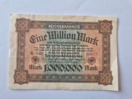 Reichsbanknote über Eine Million Mark vom 20. Februar 1923