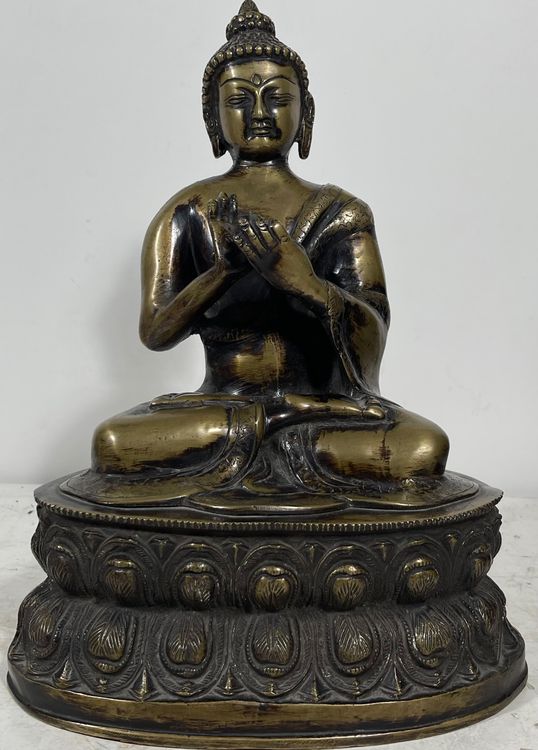 Antike Grosse Sitzender Buddha Skulptur Aus Bronze | Kaufen Auf Ricardo