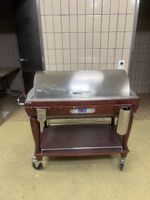 Speisewagen Warmhalte Buffet Trolley fahrbar mit Rollhaube