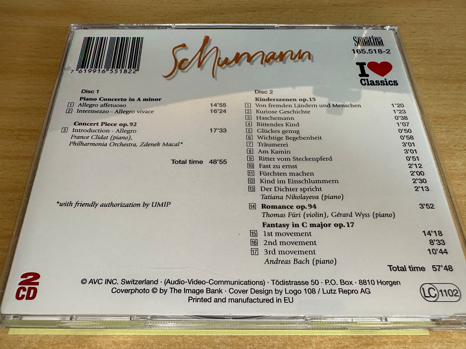 CDs: I9 Schumann - Piano Concerto - 2 CD – Gebraucht aus Rikon im Tösstal von Alpenmutz 1