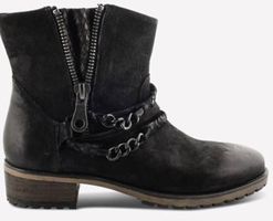 Spm Textil/Wildleder Stiefelette schwarz Gr. 40