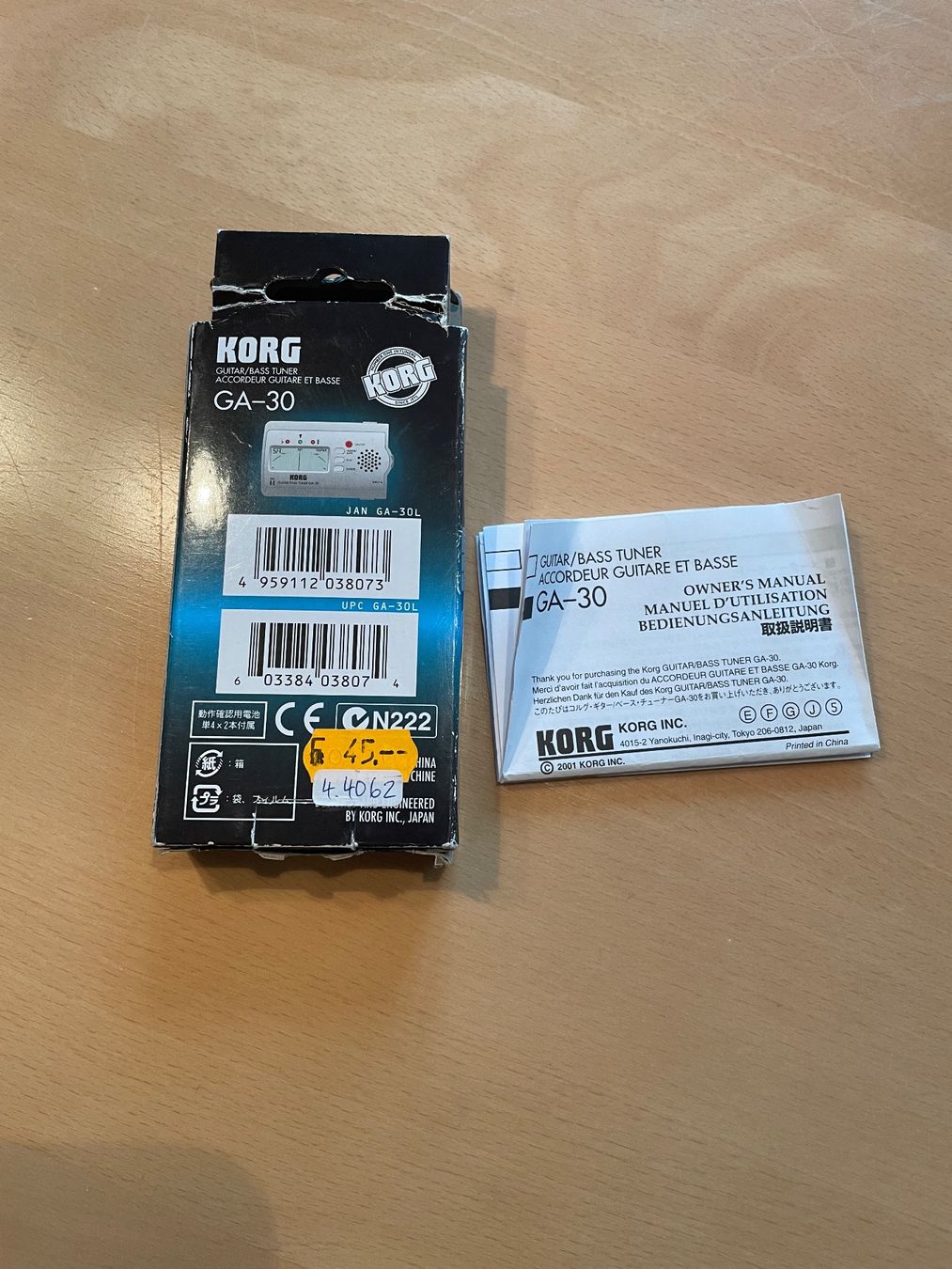 Korg Strumenti musicali: Stimmgerät Guitarre Bass Tuner – Usato da Speicher venduto da boaserra 1