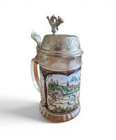 Kult-Bierkrug mit Spieluhr "Hoch auf dem gelben Wagen" 