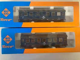 2er Set Roco 44308, 44309 Personenwagen DB blau