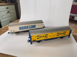 2 Güterwagen - Rocoline mit Putzfunktion und Ikea
