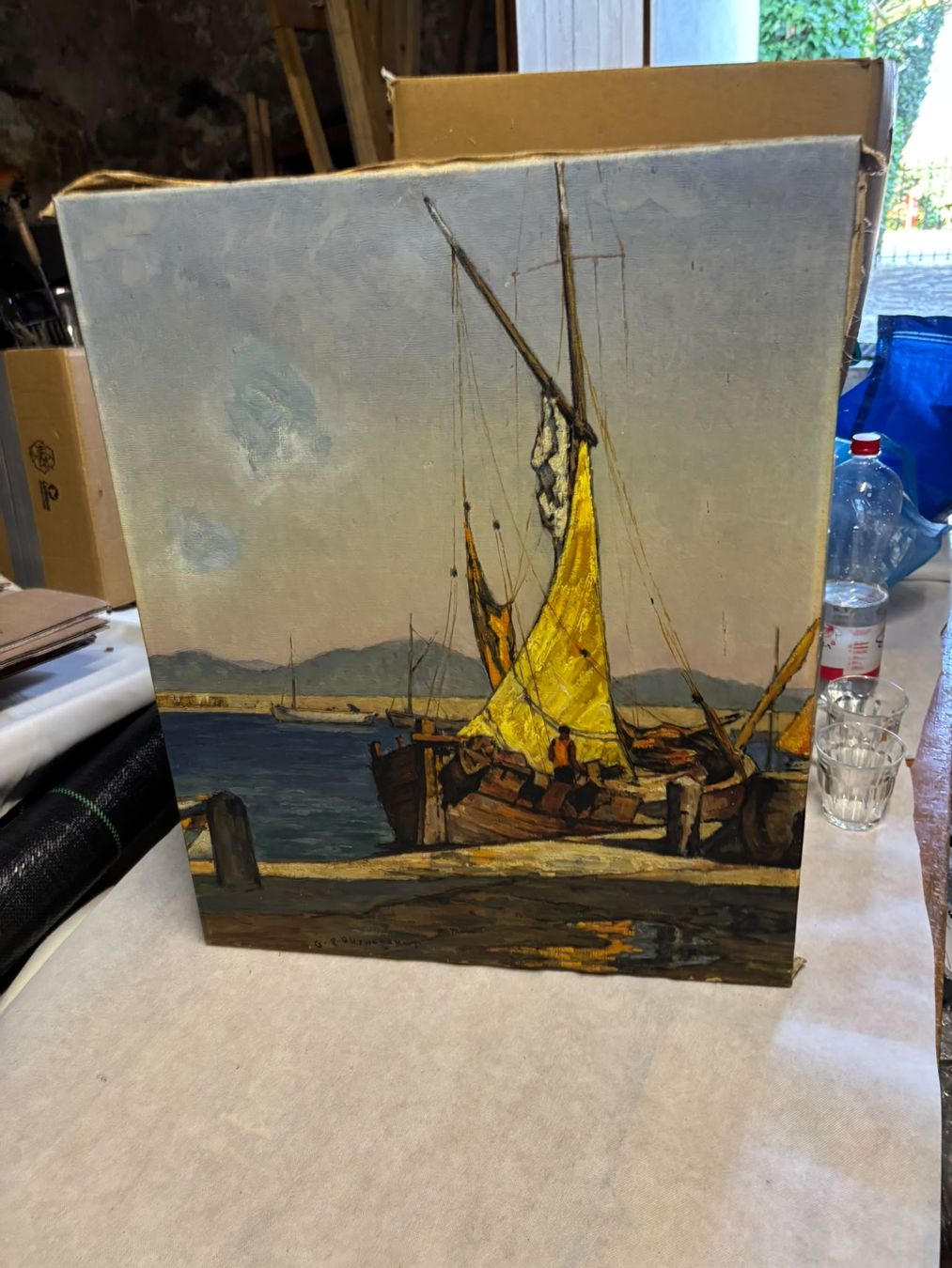 Gemälde: Schönes Bild mit Schiff Motiv – Gebraucht aus Zürich von FlorinGasser