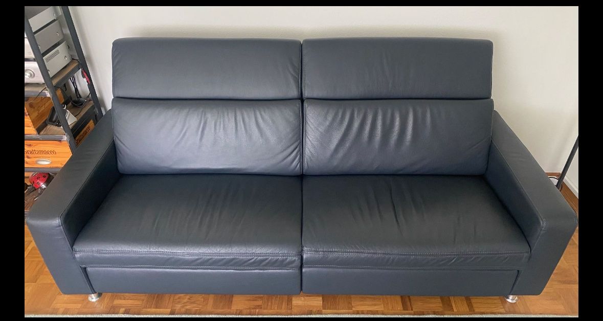 Divani: Echtleder-Sofa, 3-plätzig, mit 2 el. Relaxfunktionen – Usato da Thalwil venduto da Nifili 1