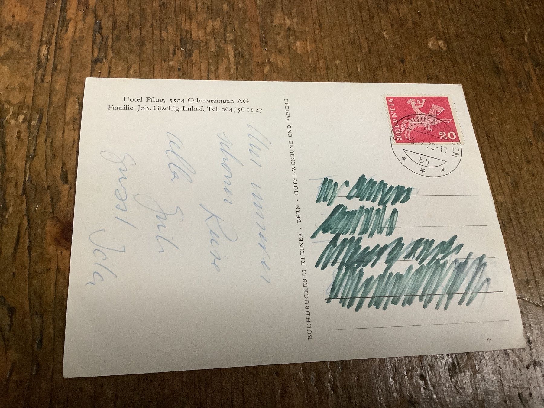 Cartoline postali: Hotel Pflug Otmarsingen – Usato da Flaach venduto da Monisoldshop 1