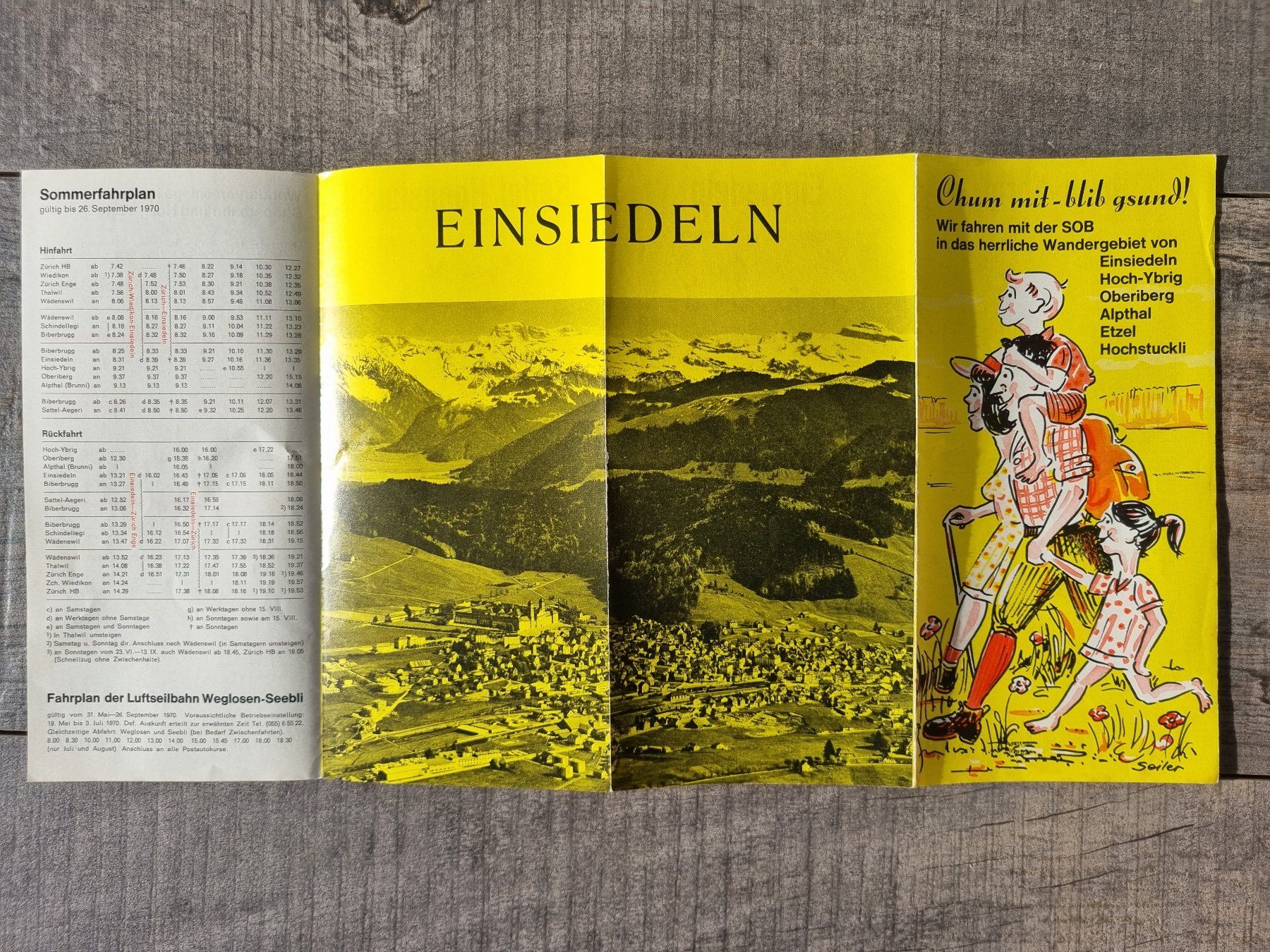 Documenti: Einsiedeln Werbeprospekt von 1970 – Usato da Bözberg venduto da heinz-d