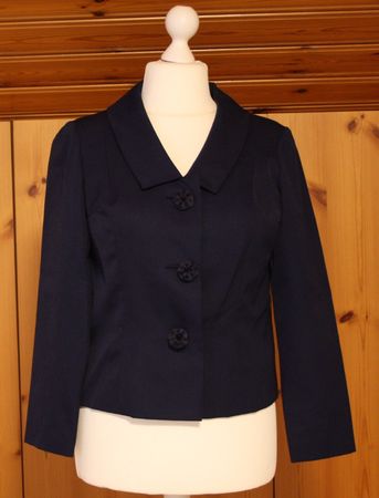 Jacke Blazer mit hanggearbeiteten Knöpfen dunkelblau Gr. M